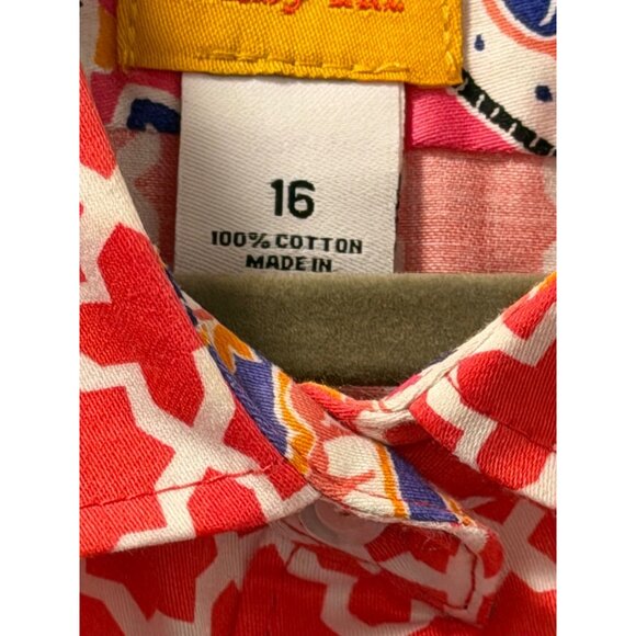 Ruby Rd. Wrinkle Resistant Button-Up Shirt Size 16 100% Cotton multi white blous - Picture 4 of 12